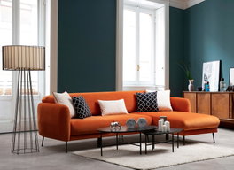 Atelier Del Sofa Sevilla Corner Right (L3+Chl) Sofá-Cama Esquinero Naranja